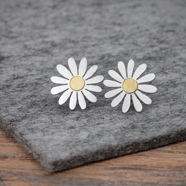 Aster flower earrings