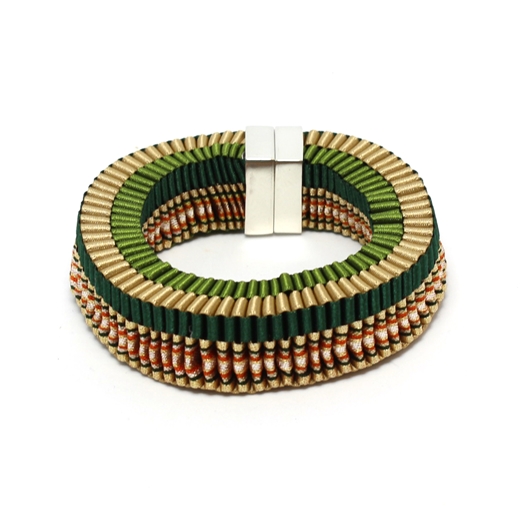 Art Deco Stripe Braid Bracelet