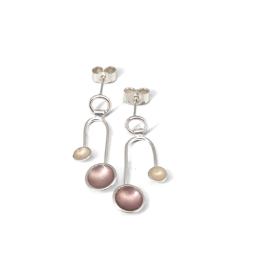 Double Balance Earrings - Petal and Pearl