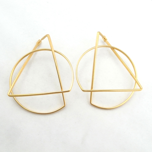 Large hoops in gold plate 2
