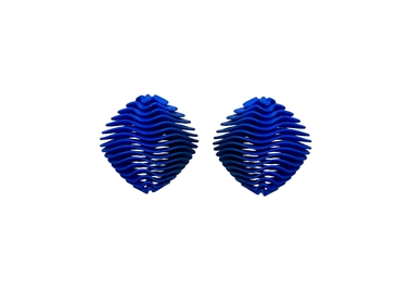 Elytra Earrings - Dark Blue