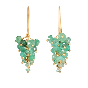 Emerald Grape Earrings