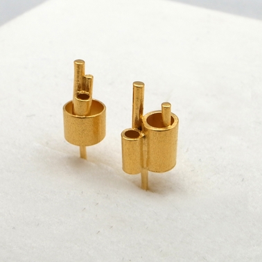 Microtropolis gold earrings