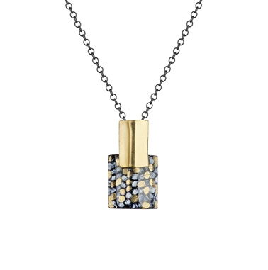 Gold Plated Rectangle and Square Drop Pendant