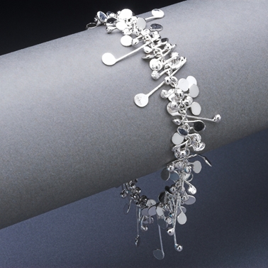 Blossom wire bracelet, polished