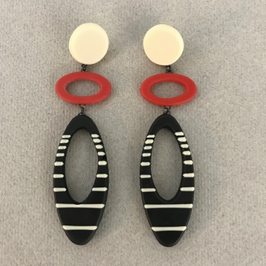 Long maxi ellipse earrings