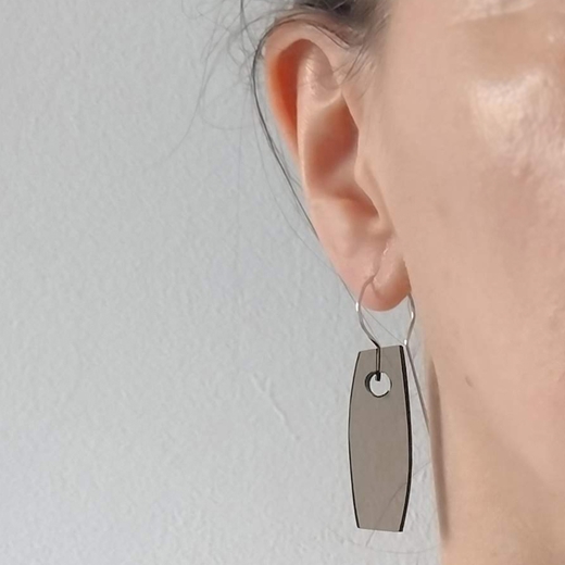 Figure 8 earrings	 - worn