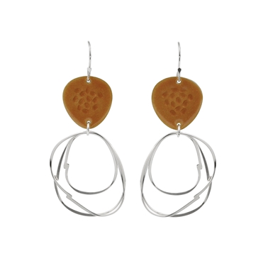 Flotsam earrings in Periwinkle Orange