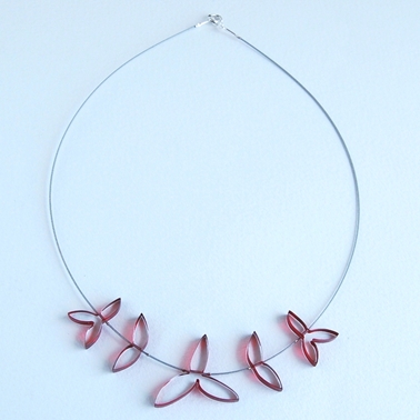 flower necklace red