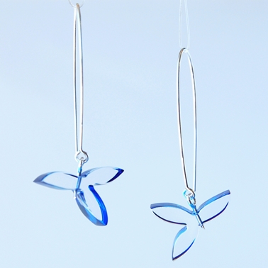 flower earrings turquoise