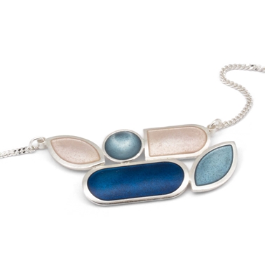 Moda Five Element Necklace - Kingfisher, Ice and Pearl