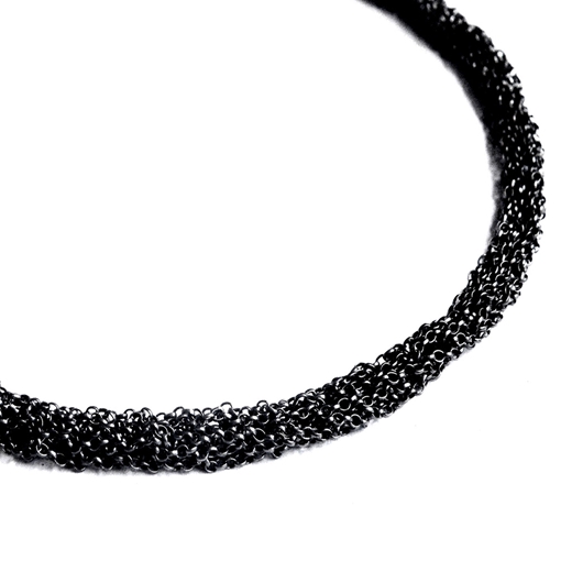 French Knitted Chain Detail - Oxidised