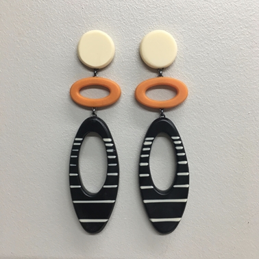 Maxi ellipse long earrings