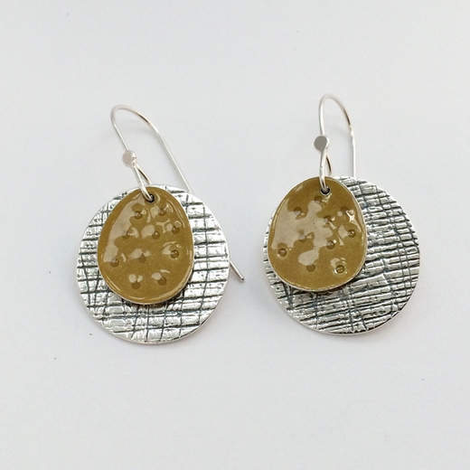 cluster earring yellow