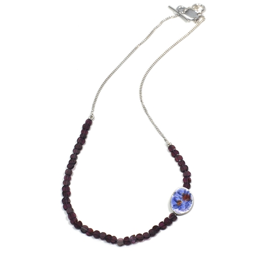 Garnet petri necklace