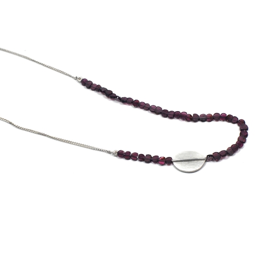 Garnet petri necklace back