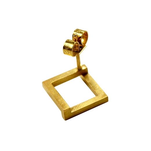 Geom Stud Earrings Gold Vermeil