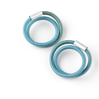 Ombre Green and Blue Twist Earrings