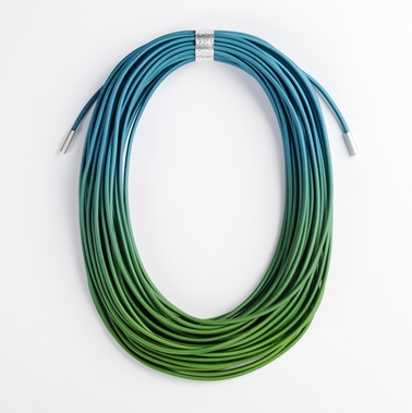 Ombre Green and Blue Coil Necklace