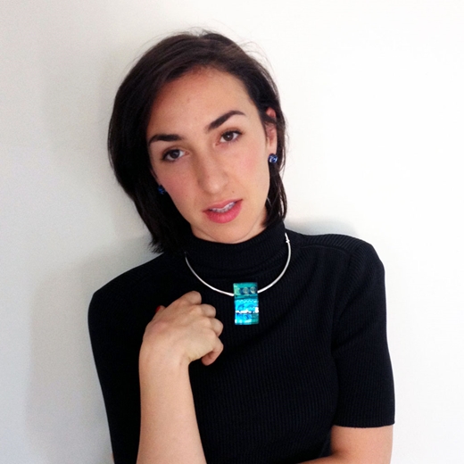 Blue/Turquoise Curved Oblong Choker