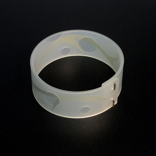 frosted white bangle