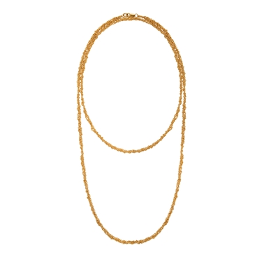 Crochet Chain Necklace - Gold Plated