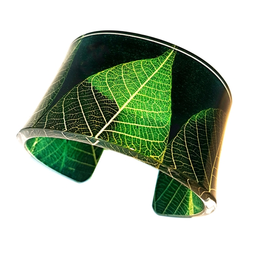 Dk Green skeleton leaf cuff
