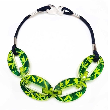 Green & Yellow Madder Oval Chain