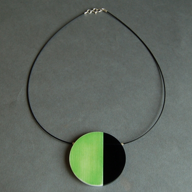 bright green eclipse necklace