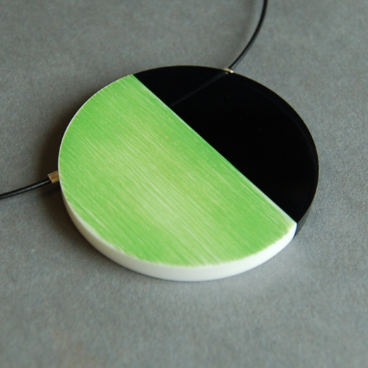 bright green eclipse necklace
