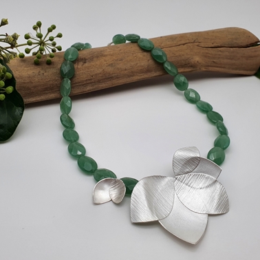 Green Orchid Foliage necklace