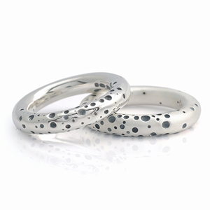 Halo spotty silver rings