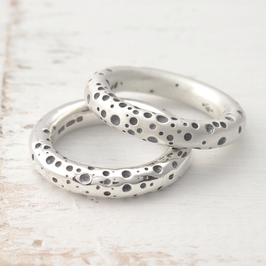 Halo spotty silver rings