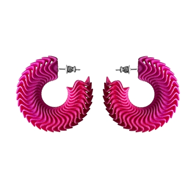 Harmonic Hoop Earrings - Pink