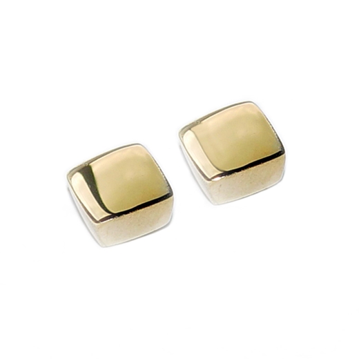 Square 18ct Yellow Gold Studs