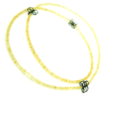 citrine hex long necklace.
