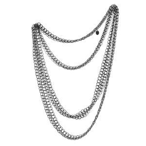 Holme necklace oxidised silver