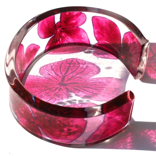 pink hydrangea cuff