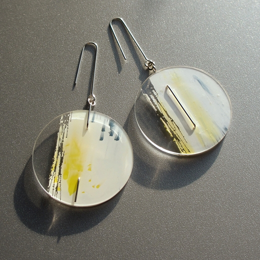 image showing front and back of earrings