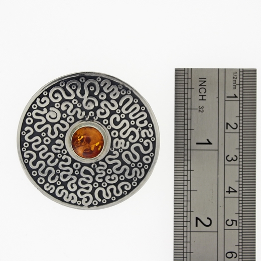 brooch No.10, 10mm amber, 3