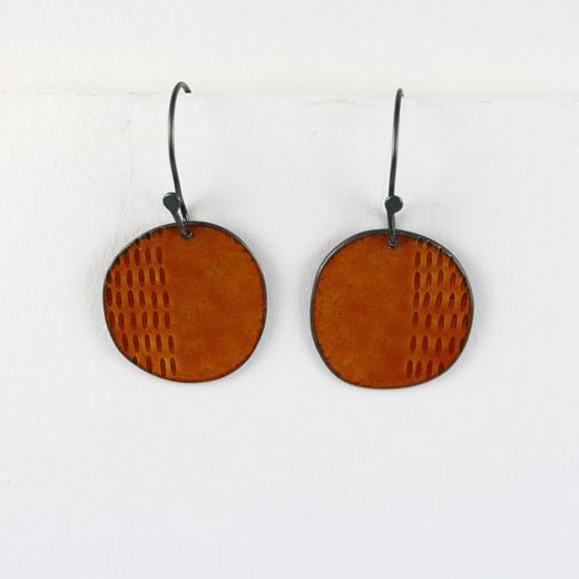 tTidal earrings round burnt orange