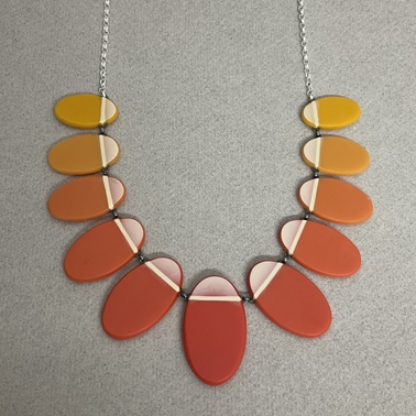 Ombré ovals necklace orange