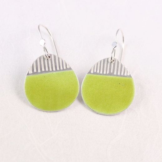 Island earrings - spring green