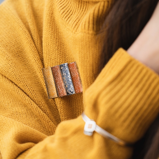 Four Piece Rectangle Brooch
