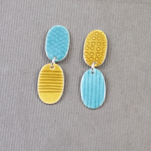 Rosa double drop yellow turquoise