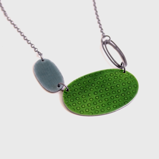 Tidal Necklace Oval, Green