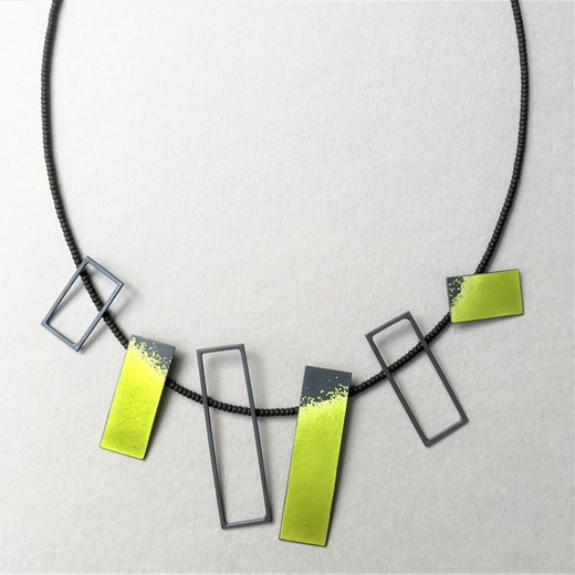 Six scattered rectangles necklace
