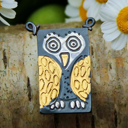 Owl brooch pin, 1