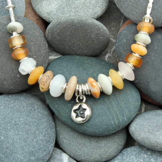 seaside necklace, light colours, no.7, 2