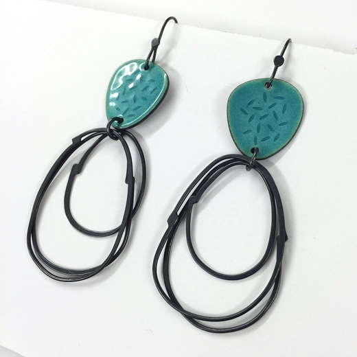 Flotsam earrings with loops